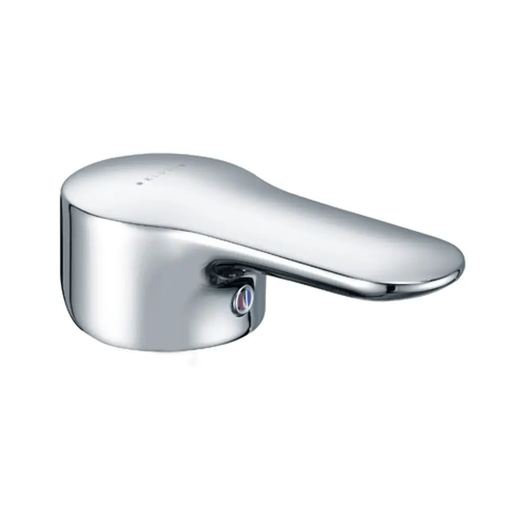 Chromfarbener Kludi-Hebel für eine Armatur, mit einer schlichten Form und einem Hebel zur regulären Steuerung des Wasserflusses.